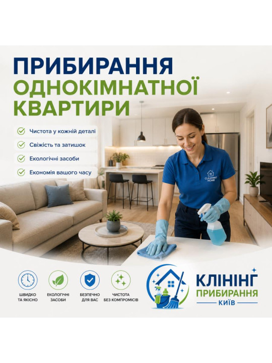Уборка однокомнатной квартиры